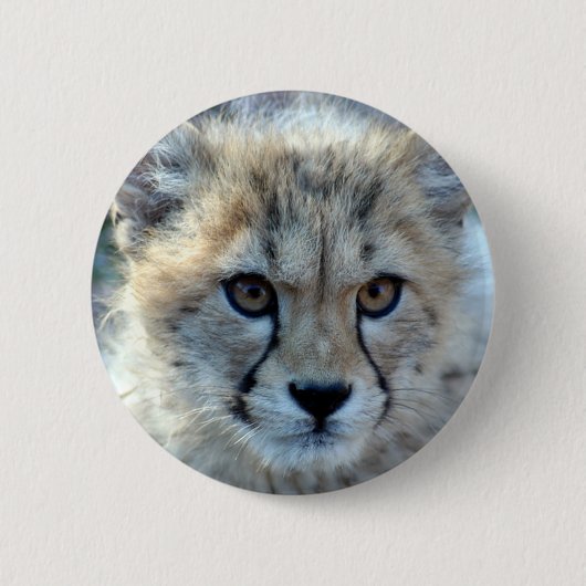 Button-cheetah-cub10x10 Ronde Button 5,7 Cm (Voorkant)