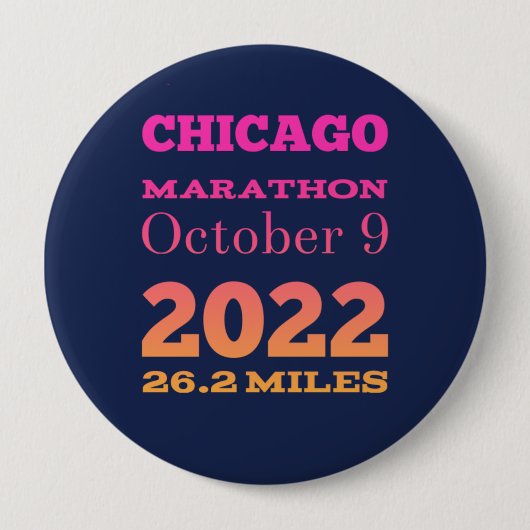 Button Chicago Marathon 2022 (Voorkant)