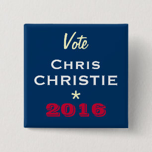 Button Chris CHRISTIE 2016 Campagne (Square)