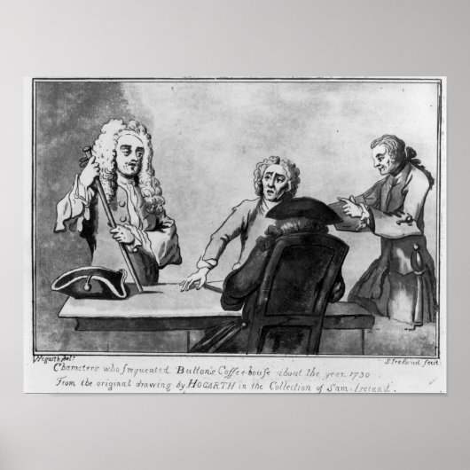 Button Coffee House, 1730 Poster (Voorkant)