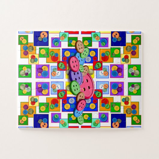 Button Collage Legpuzzel (Horizontaal)