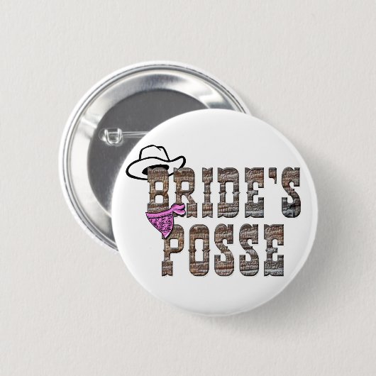 Button Cowgirl Bride Posse (Voorkant /achterkant)