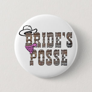 Button Cowgirl Bride Posse