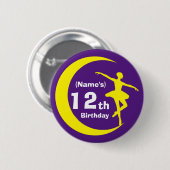 Button - Custom Ballerina 12th Birthday (voeg naam (Voorkant /achterkant)