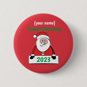Button - Custom Family Christmas (naam toevoegen) (Voorkant)