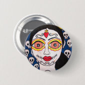 Button Dag van de Doden "Mi Catrina" (Voorkant /achterkant)