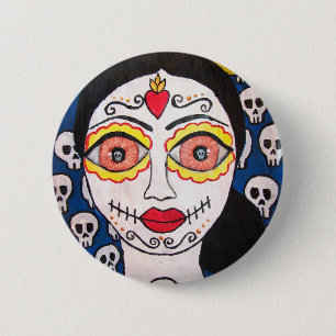 Button Dag van de dood "Mi Catrina"