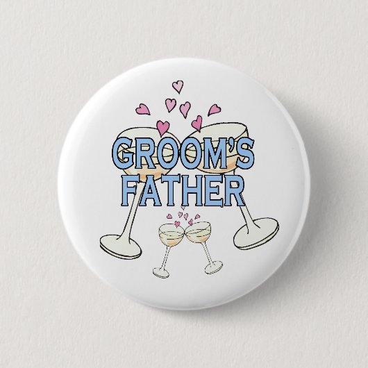 Button: De vader van de bruidegom Ronde Button 5,7 Cm (Voorkant)