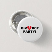 Button "Divorce Party" (Voorkant /achterkant)