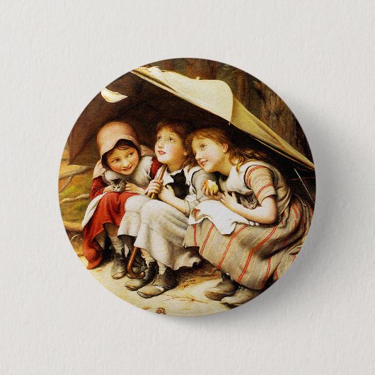 Button: Drie kleine Kittens Ronde Button 5,7 Cm (Voorkant)