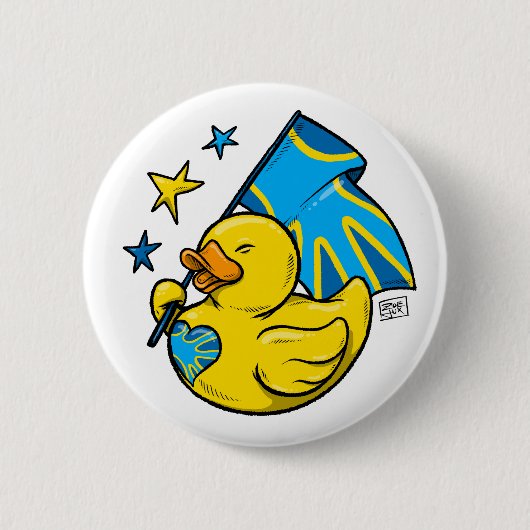 Button Duck with Deafflag Design (Voorkant)