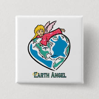 Button: "Earth Angel" Vierkante Button 5,1 Cm