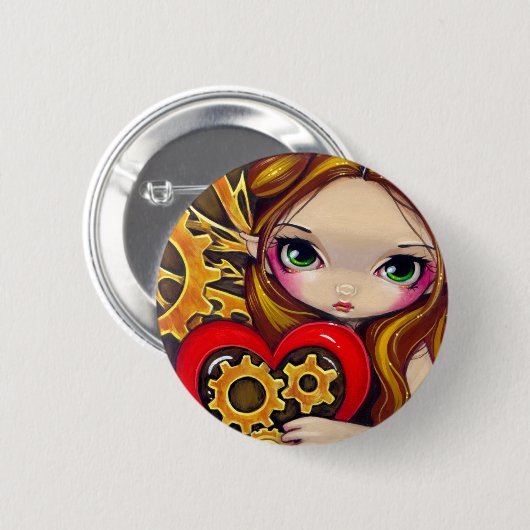 Button "Een Valentijn met klokkenfunctie" (Voorkant /achterkant)