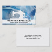 Button en lint | naaimachine visitekaartje (Voorkant / Achterkant)