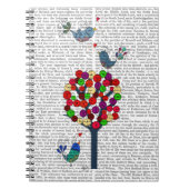 Button en vogels blauw notitieboek (Voorkant)