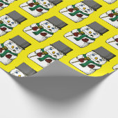 Button Eyed Snowman Cadeaupapier (Hoek)