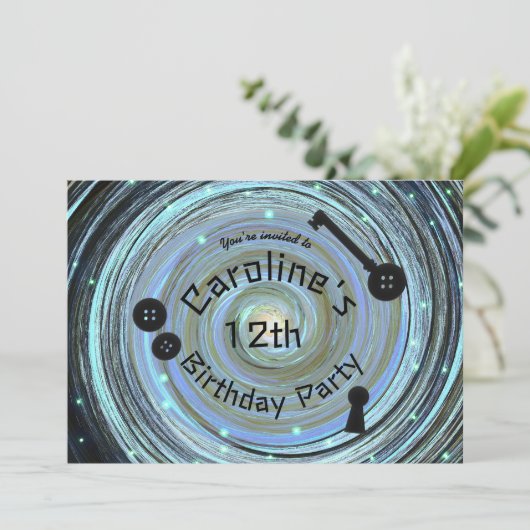 Button Eyes & Skeleton Sleutel Andere Wereldpartij Kaart (Staand voorkant)