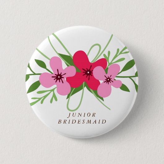 Button - Floral Junior Bridesmaid (Voorkant)