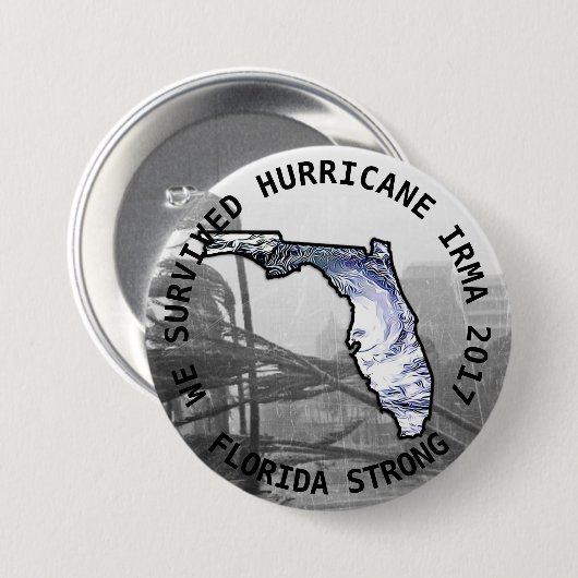 Button Florida Sterke orkaan IRMA 2017 (Voorkant /achterkant)