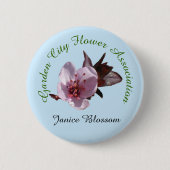 Button - Flower club Naam Badge (Voorkant)