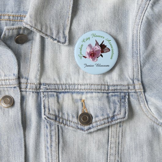 Button - Flower club Naam Badge (In situ)