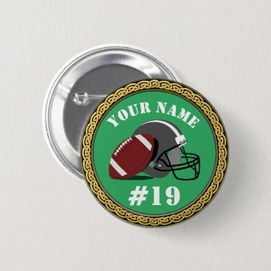 Button Football - Voeg naam & nummer toe (Voorkant /achterkant)