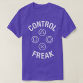 Button Freak-videospelconsole beheren T-shirt (Design voorkant)