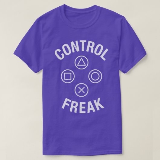 Button Freak-videospelconsole beheren T-shirt (Design voorkant)