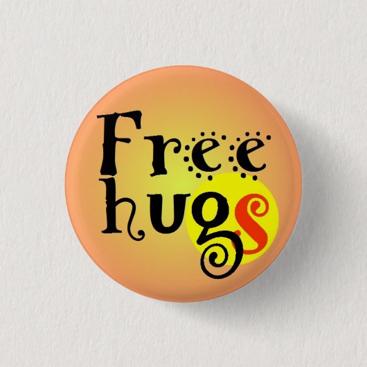 button Free hugs GS enterlaced 3,2 cm (Voorkant)