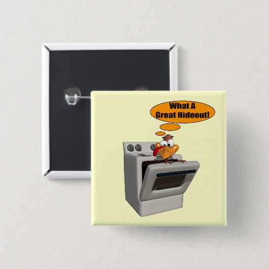 Button - Funny Turkey Hideout (Voorkant /achterkant)