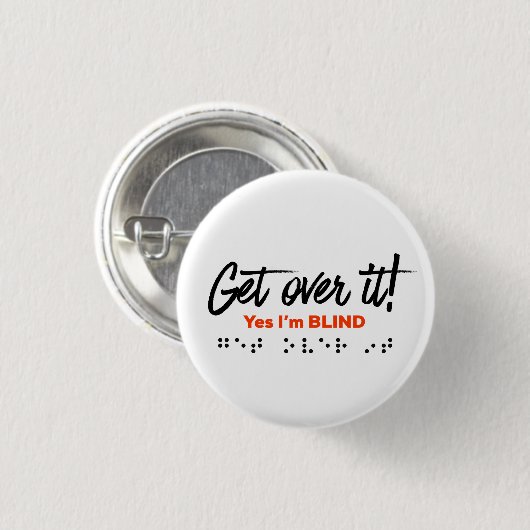Button - ga er over! Ja, ik ben blind (Voorkant /achterkant)