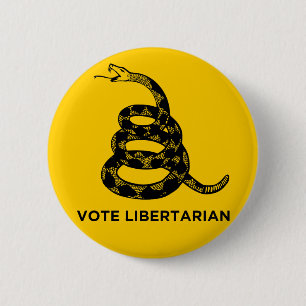 Button Gadsden "Vote Libertarian"