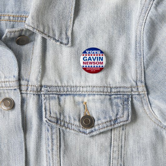 Button Gavin Newsom Campaign (In situ)