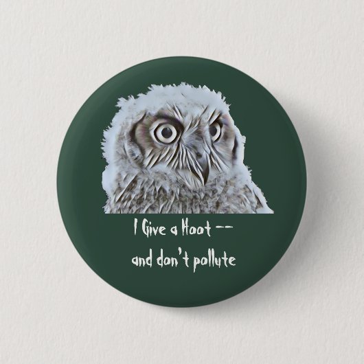 Button - Geef een Hoot Owl Head (Voorkant)