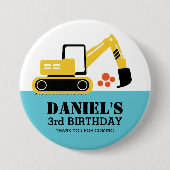 Button Gele opgraver Kinder bouwpartij (Voorkant)