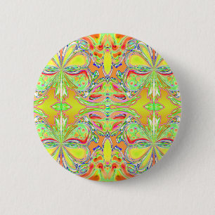 Button "gele vlinder Mandala"