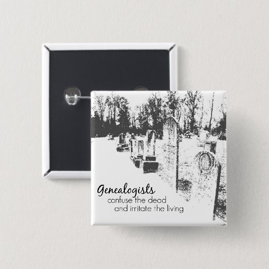 Button genealogisten (Voorkant /achterkant)