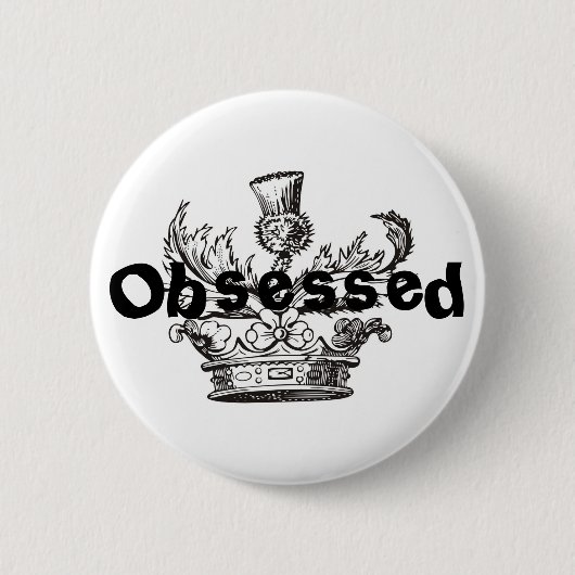 Button "geobsedeerd" (Voorkant)