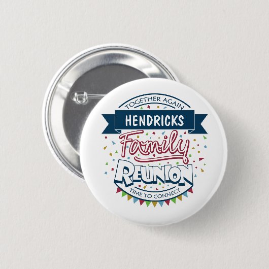 Button gezinsherenigingsontwerp (Voorkant /achterkant)