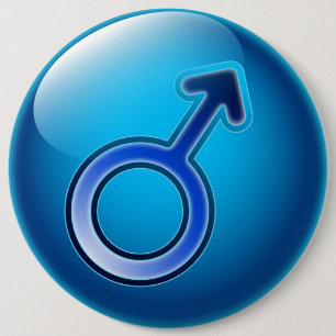 Button glanzend gendersymbool