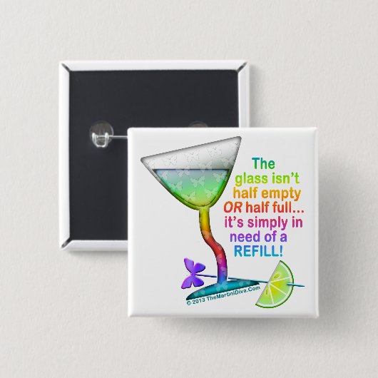 Button - GLASHALF VOLLEDIG (Voorkant /achterkant)