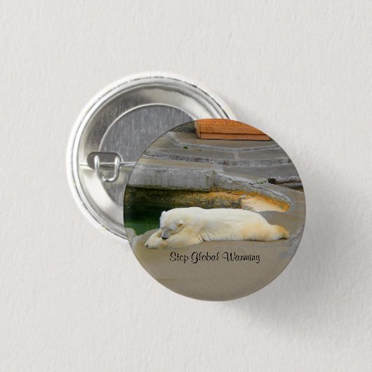Button Global Warming Polar Beer stoppen (Voorkant /achterkant)