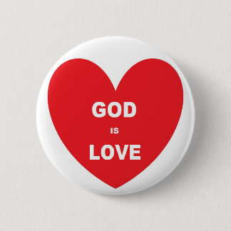 Button God Is Liefde Rood Hart