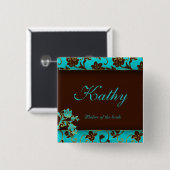 Button Gold Floral BB (Voorkant /achterkant)