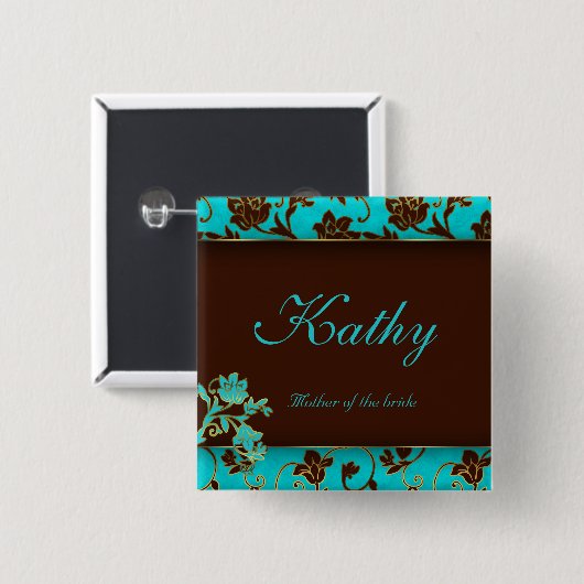 Button Gold Floral BB (Voorkant /achterkant)