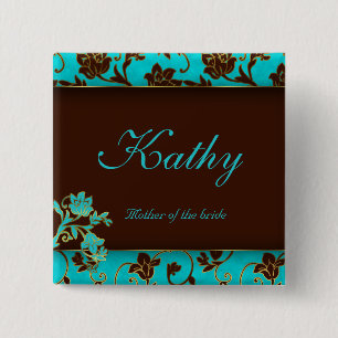 Button Gold Floral BB