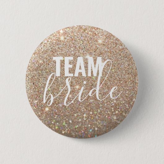 Button - Gold Glitter Fab Team Bride (Voorkant)