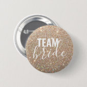 Button - Gold Glitter Fab Team Bride (Voorkant /achterkant)