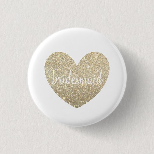 Button - Gold Heart Fab bridesmaid (Voorkant)