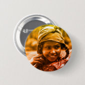 Button Golden Maghreb Tunesische Djerba-meisje (Voorkant /achterkant)